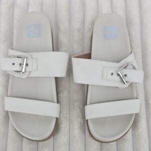 DV by Dolce Vita Women's Cream Buckle Sandals